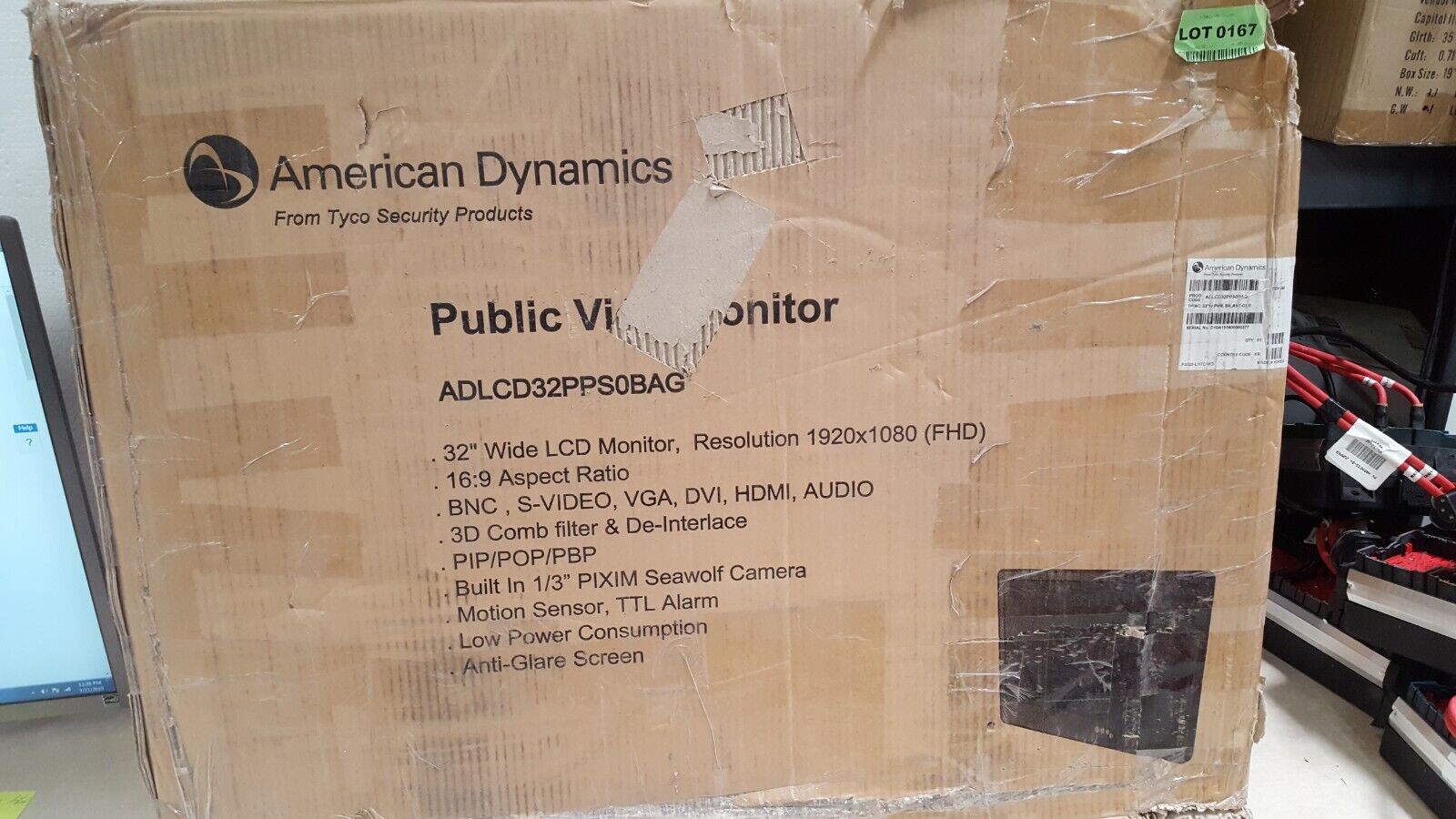 American Dynamics 32" Public View LCD Monitor 1920 X 1080 ADLCD32PPS0BAG