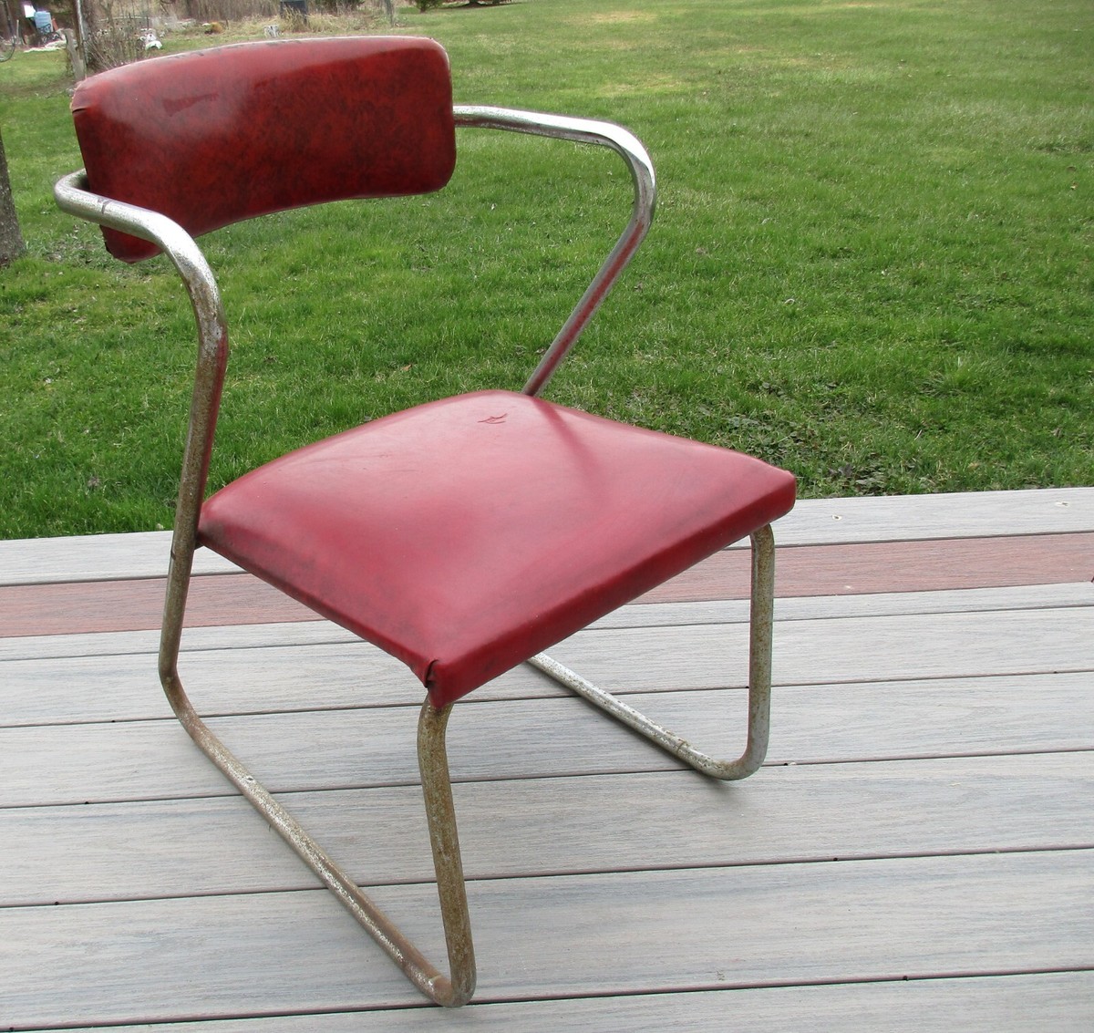 Art Deco Machine Age Chrome Z Chair Wolfgang Hoffman Howell