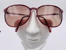 Vintage Charmant 4653 Poly Flex Red Burgundy Oval Sunglasses Japan FRAMES ONLY