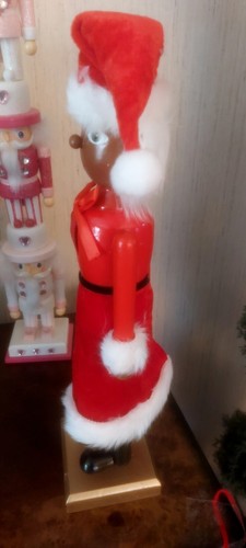 African American Christmas Nutcracker Black Mrs.Santa Claus - Picture 5 of 5