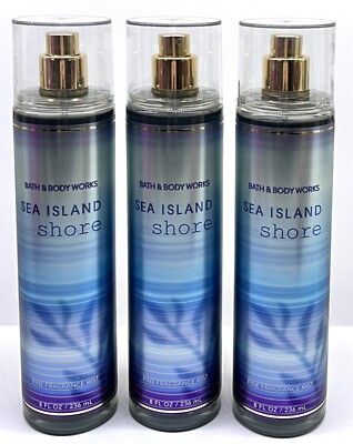  3 Bath & Body Works SEA ISLAND SHORE Fine Fragrance Body Mist 