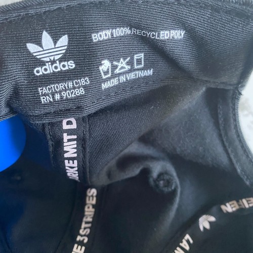 NWT Adidas Originals Men’s Black Relaxed Eco-Friendly Hat Fall - Foto 5 di 7