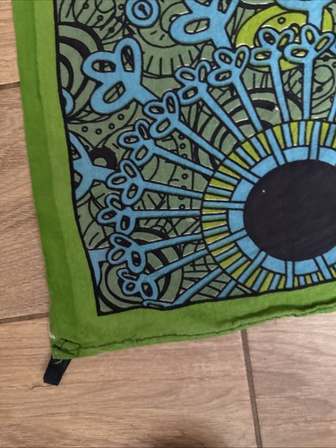 PINK FLOYD-DARK SIDE OF THE MOON-GREEN LYRICS IN TAPESTRY 100% COTTON - Picture 3 of 11