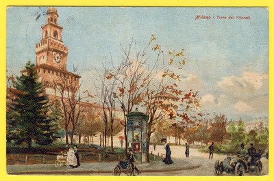 cpa CHROM LITHO ITALIEN MAILAND Torre del Filarete Veröffentlicht 1912