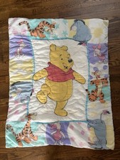 Vintage Winnie the Pooh  Friends Double Sided Blanket Baby Toddler Handmade