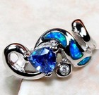 Australian Opal Inlay 925 Genuine Sterling Silver Ring Sz 7 GA3-7 — photo 1