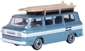 Oxford Diecast 87CG61001 1961 Chevrolet Corvair Greenbrier Turq/Wht HO/OO Gauge