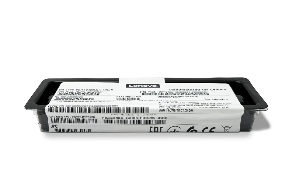 New Lenovo 64GB DDR4 PC4-19200T 2400MHz 4Rx4 LRDIMM Memory 46W0841 Server RAM - Image 2 of 4