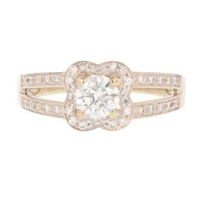 Mauboussin Chance of Love .68ctw Diamond Engagement Ring 18k White Gold Size 7