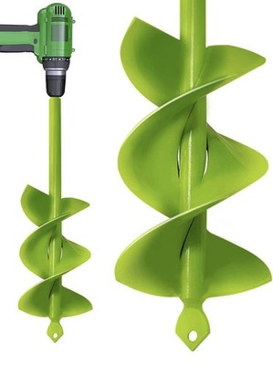 TCBWFY Garden Planting Auger 3x12Inch,Heavy Duty Solid with Thickened Spirals
