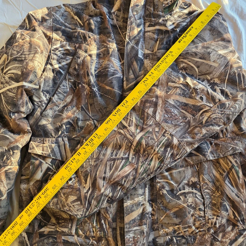 Cabelas RealTree Camo Hunting Jacket Overalls Mens Large Hooded Water Resistant - Image 3 of 4