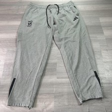 Adidas Cal Poly Mustangs Track Pants Mens 2XL Gray Fleece Football SLO