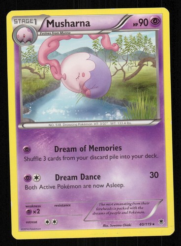 Musharna 40/119 Rare Phantom Forces Pokemon Moderately Played
