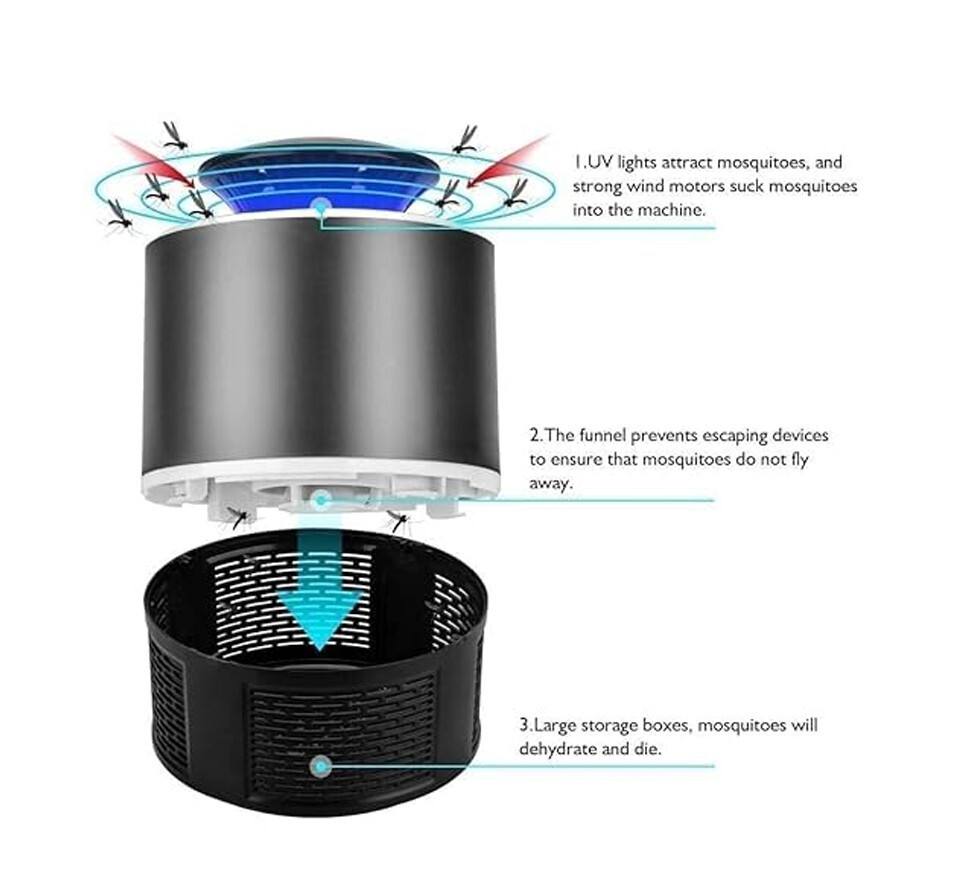 USB Electric Mosquito Insect Killer Lamp LED Light Fly Bug Zapper Trap Catcher