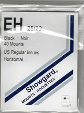 40 Showgard BLACK Mounts EH 25x22 FREE U.S. Shipping w/$60 Order (Mix/Match)