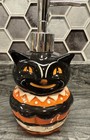 NEW JOHANNA PARKER HALLOWEEN BLACK CAT SOAP DISPENSER! - 5021
