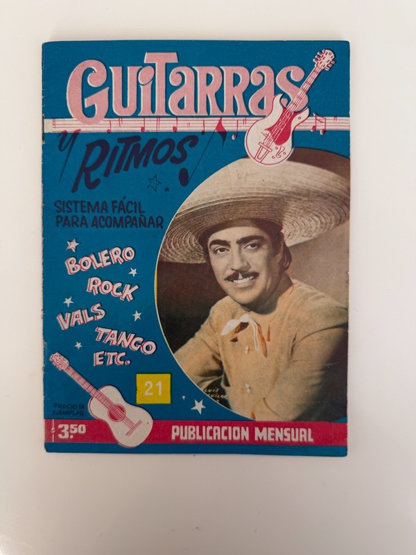 Vintage Guitar sheet music from Mexico, Guitarras y Ritmos Publicacion Mensual