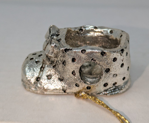 Two Miniature R. ARGENTO Silver Overlay BABY BOOTIES 1 ½” Long Italy - Picture 6 of 13