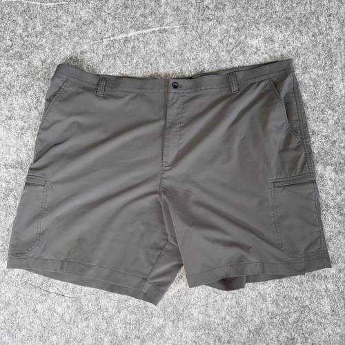 Chaps Shorts Men 52 Gray Pockets Stretch Waist Lightweight Flat Front