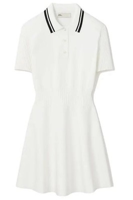Tory Burch Tech Knit Dress In White Size: XL