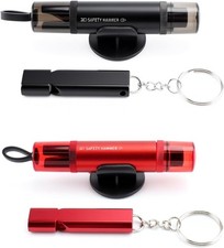 Produktbild - 2x Safe Pro X Auto Notfallhammer Gurtschneider 2in1 Nothammer Autoscheibenhammer