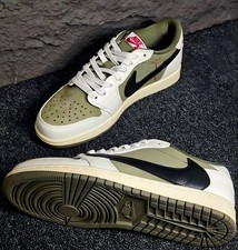 Travis Scott x Jordan 1 Low OG "Medium Olive'' Men's Casual Shoes