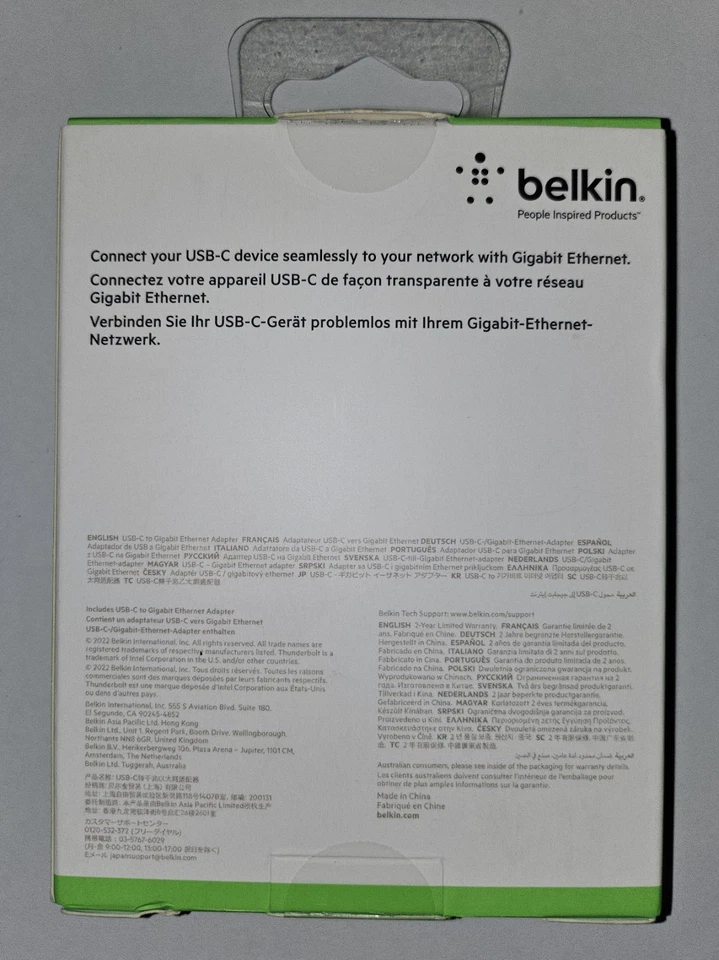 Belkin USB Type-C to Gigabit Ethernet Adapter - Image 2 of 2