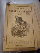 Ayer's American Almanac 1887  sold as is