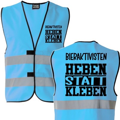 Funnywords  Bieraktivisten Heben statt Kleben, Warnwesten + Neonpink / Grün