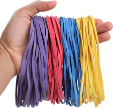 - Large Assorted Color Rubber Bands, 120 Pack, Giant Elastics for Office Bulk