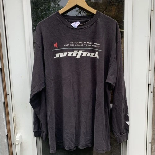 MDFMK original tour shirt long sleeve EBM Industrial KM 2000s vintage concert t-shirt, vintage, single stitch, B+ condition