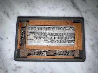 Vintage Letterpress Printing Block 18 Point Westinghouse Gothic 479-18 Framed
