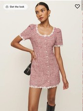 Reformation Anabella Red Tweed Mini Dress Size 2 - NWOT