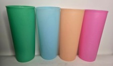 Vintage ColotfulTupperware 12oz Tumbler Cups Made In USA #107-19 discontinues