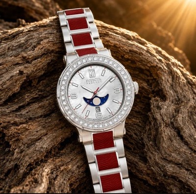 Invicta JT Antheria 1.4 CT Certified LG Diamond Women's Watch 36mm 51349 Red New