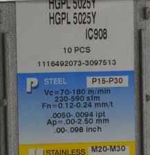 10  PCS  ORIGINAL  INSERTS  HGPL 5025Y IC908