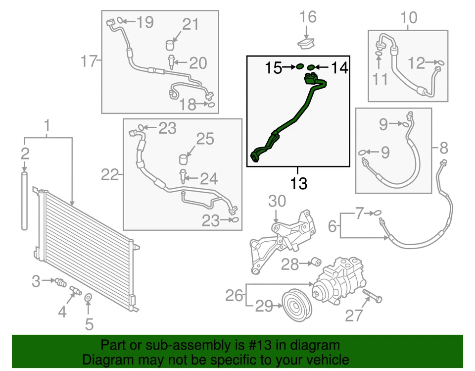 Manguera CA Original Audi 4M0-816-738-M Foto 2 de 2