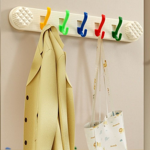 2Pcs Detachable Bathroom Storage Hook Suction Cup Key Hook Rack Towels - Picture 6 of 12