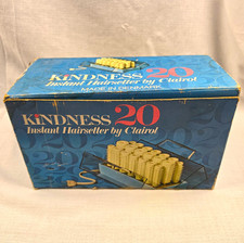 Vintage 1968 Clairol Kindness 20 Instant Hairsetter Hot Rollers Box Untested