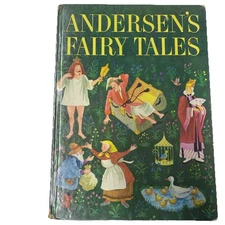 1958 Andersen Fairy Tales Book Vintage Illustrated Hardcover Classic Stories