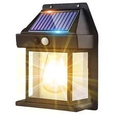LED Solar Wall Light PIR Motion Sensor Outdoor Lantern Garden Yard Security Lamp