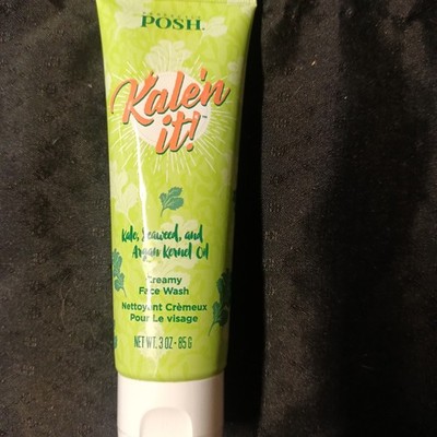 Perfectly Posh Creamy Face Wash Kale Seaweed Argan Kernel Oil Vegan 3 oz