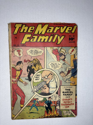Marvel Family #38 Fawcett 1940 extra staples Raw