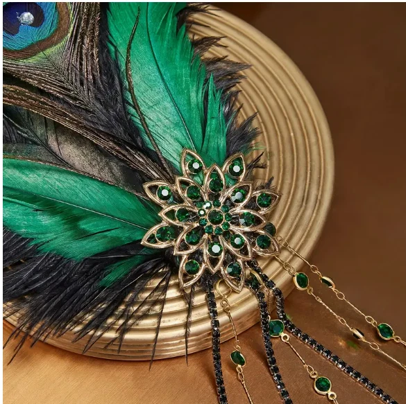 Diadema Babeyond, gran diadema con aleta inspirada en Gatsby de los años 20 Foto 3 de 4