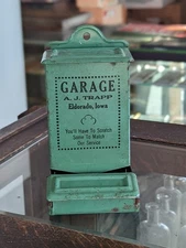 AJ Trapp Garage Gas Service Station Eldorado Iowa Advertising Match Holder
