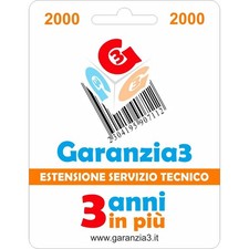 Garanzia 3 Estensione del Servizio Tecnico Fino a 2.000,00 Euro - Garanzia