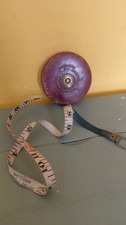 Antique Chesterman Sheffield Leather Cased 50ft Fabric Tape Measure Winds Well