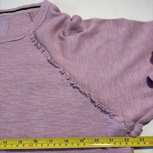 Anthropologie Pilcro Diane Oberteil Rosa Pullover Langarm Rüschen Damen Medium - Bild 3 von 7