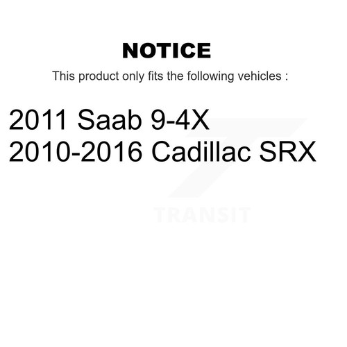 Coated Brake Rotor & Semi-Metallic Pad Front Rear Kit For Cadillac SRX Saab 9-4X - Picture 2 of 9
