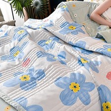 Air Conditioner Quilt Washable Cotton Lightweight Quilt Summer Comforter Fo HEN